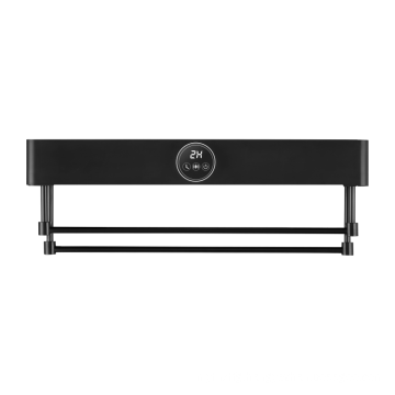 220V CE certificate black modern design bathroom heated drying towel rack